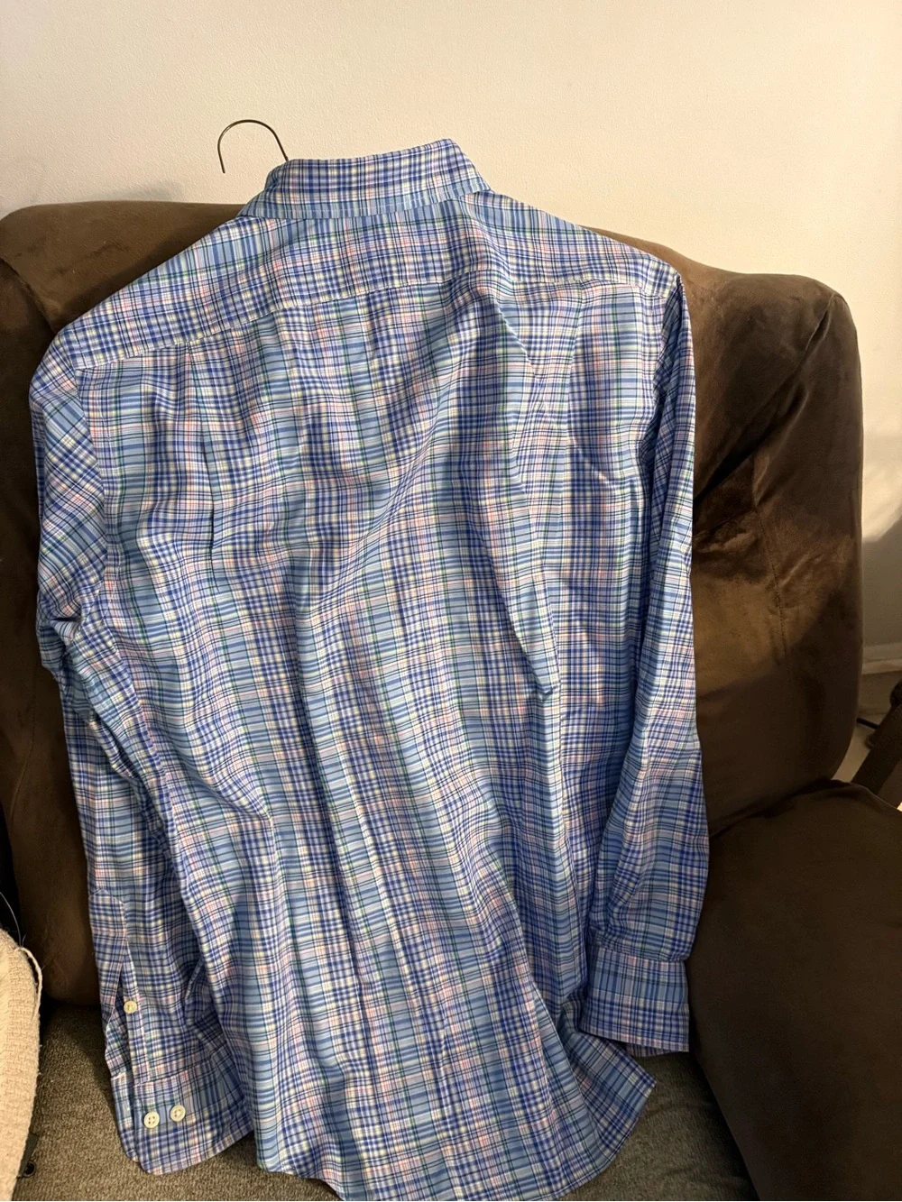 Polo by Ralph Lauren Pastel Blue & Green Plaid Button-Up Shirt
